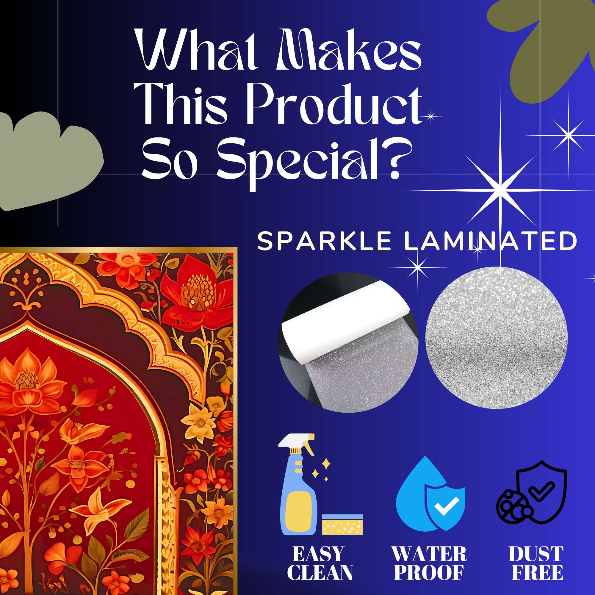 Set of Two Wall Paintings for Wall Dacoration Golden Framed Wall Paintings for Living Room & Bedroom Wall Art for Home Decoration & Office Wall Décor (14x11 inch CH-GD2-19) - Image 2